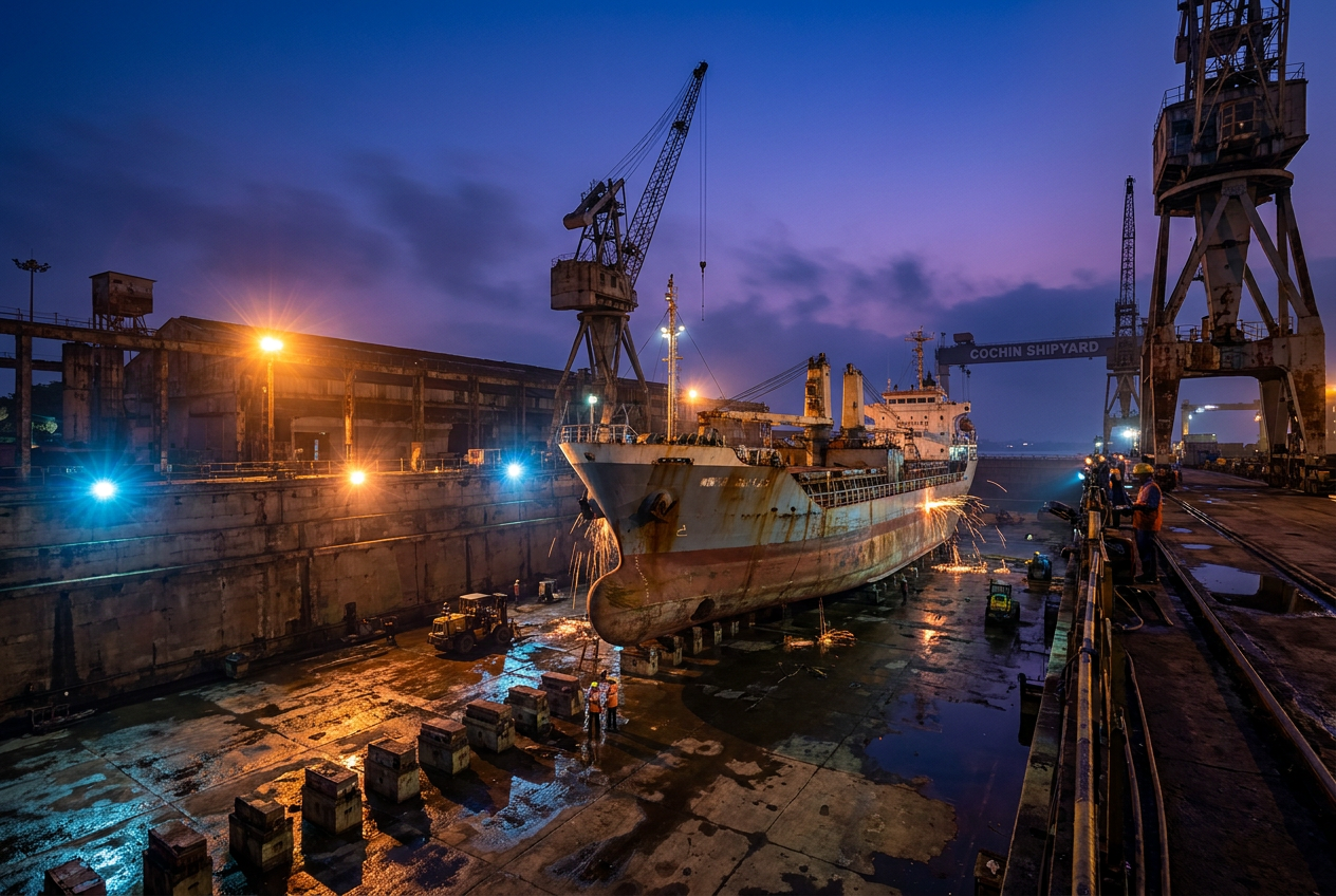 Cochin-Drydocks JV Reshapes Mid-Sized Ship Repair Options in Kochi